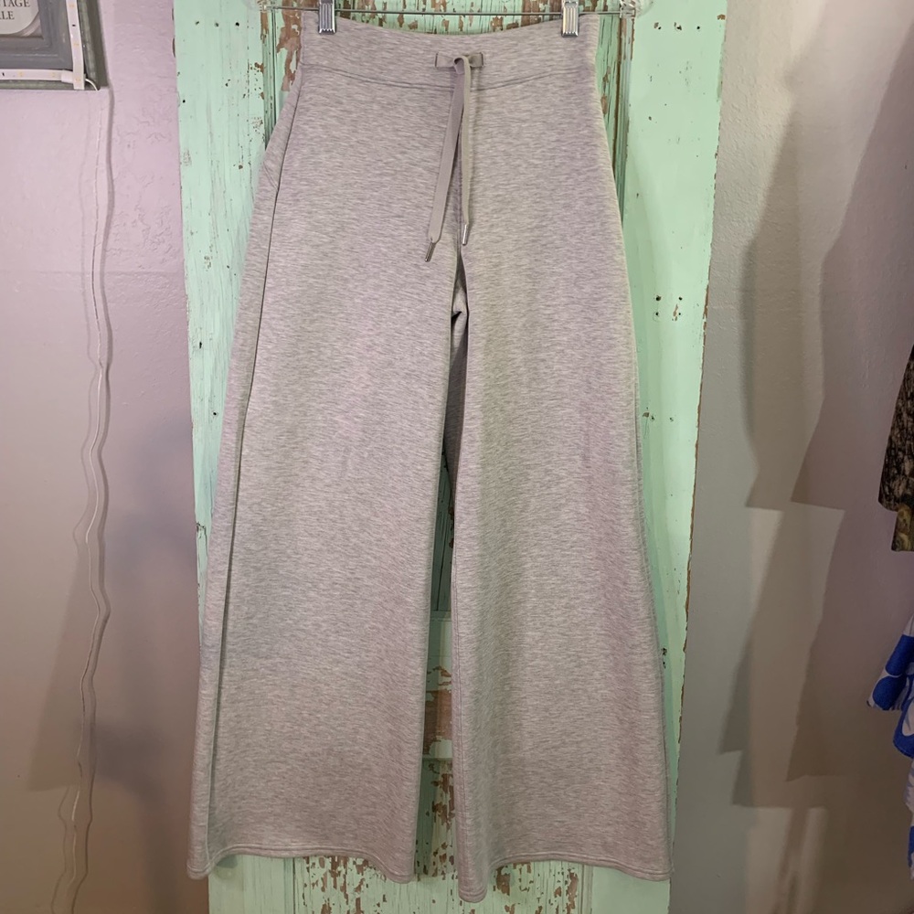 SPANX Gray Wide-Leg Track Pants